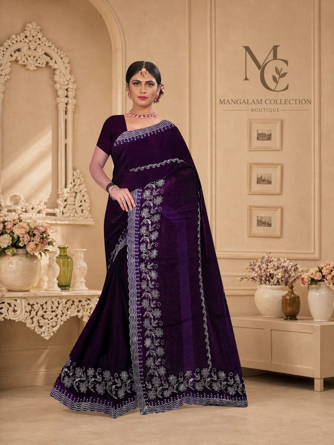 Maroon Heritage Saree