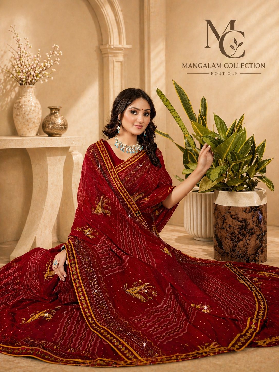 Teal Silk Saree